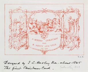 Det första julkortet, av J.C.Horsley, 1843