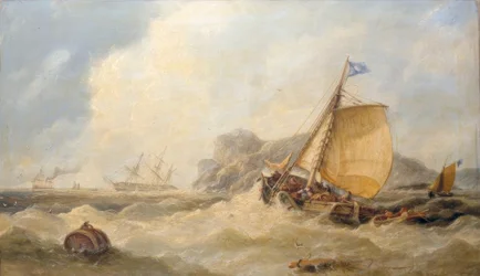 Morgon efter en kuling utanför Yorkshires kust