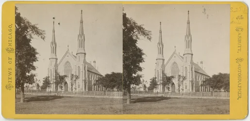 Stereoskopisk bild av Unity Church, c.1870