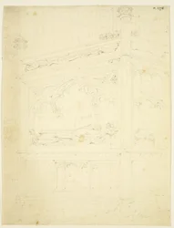 Monument till William Canynges i St Mary Redcliffe (penna och akvarell på papper)