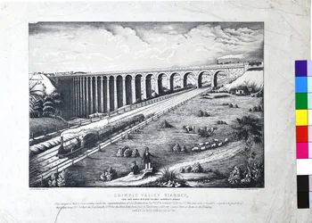 Crimple Valley Viaduct, York och North Midland Railway. Harrogate-grenen