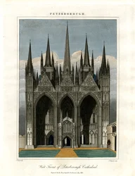 Peterborough-katedralens västra fasad