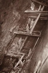 The Man Engine at Dolcoath Mine, illustration från 
