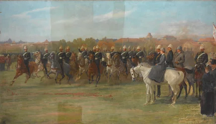 Shanghai Volunteers at a Review, 1892
