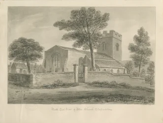Alton Church: sepiateckning, 1841