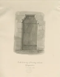 Armitage Church - North Doorway: sepiateckning