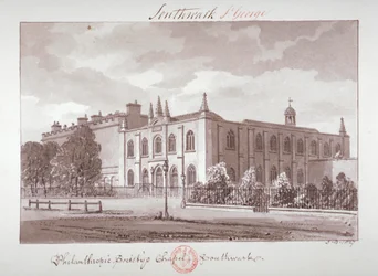 Kapell tillhörande Philanthropic Society Institution, London Road, Southwark, London, 1827