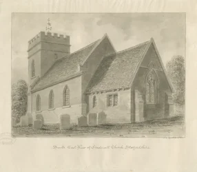 Fradswell Church: sepiateckning