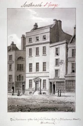 Hus på Blackman Street, Southwark, London, 1827.