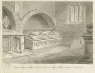 Interiör av kyrkan i Draycott in the Moors, 1841