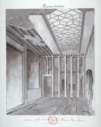 "Interiör av den västra flygeln av Sir Thomas Popes hus i Bermondsey", 1808