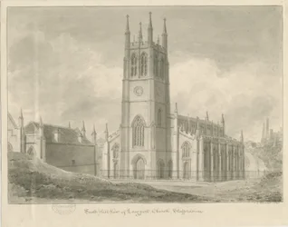 Longport Church -St. Pauls: sepiateckning