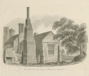 Pillaton Hall - Kapell: sepiateckning