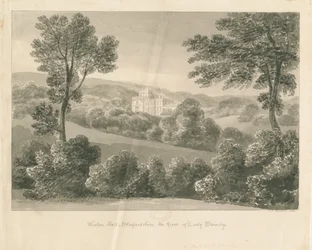 Wootton Lodge: sepiateckning, 1841