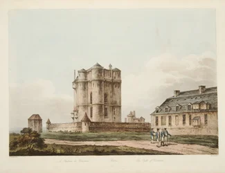 Slottet i Vincenne, illustration från Versailles, Paris och Saint Denis, pub. 1810 (akvatint)