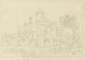 Dudley Priory: blyertsteckning, nd [1800-talet]