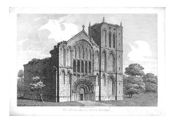 Old Malton Priory Church, Yorkshire, tidigt 1800-tal.