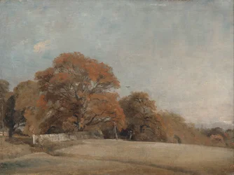 Ett höstlandskap vid East Bergholt