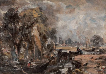 Dedham Lock, mellan 1819 och 1820.