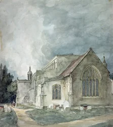 Östra Bergholts kyrka, ca 1805-11 (akvarell)