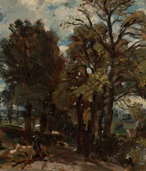 Fen Lane, Östra Bergholt, ca. 1811.