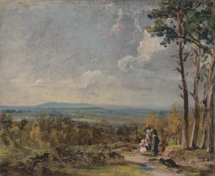 Hampstead Heath ser mot Harrow, 1821.