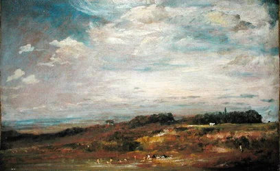 Hampstead Heath with Bathers (olja på duk)