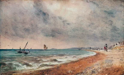 Hove Beach, med fiskebåtar, c1824