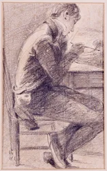 Porträtt av en konstnär som skissar, 1801