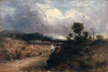 Vägscen (olja på duk)