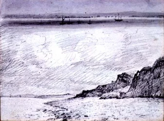 Renhet; Kustscen nära Southend, 1814 (ritning)