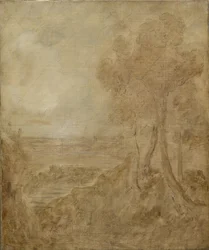 Skiss för "Dedham Vale", c.1827
