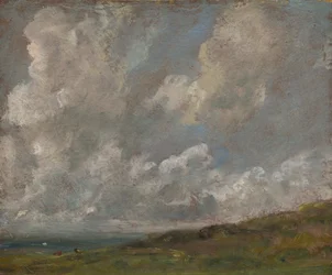 Studie av moln över ett landskap, c.1821-22