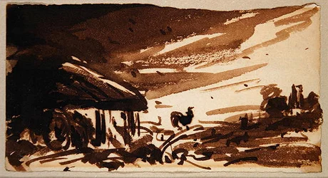 Tuppen vid ladugårdsdörren, ca 1833