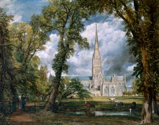 "Utsikt över Salisbury Cathedral från Bishop