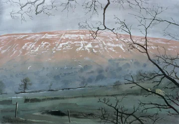 Rise Hill i december 1991 (gouache)