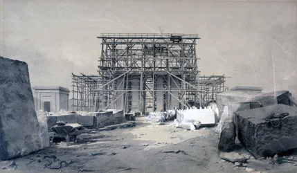 Konstruktion av Euston Arch, januari 1838 (penna & bläck och tvätt på papper)