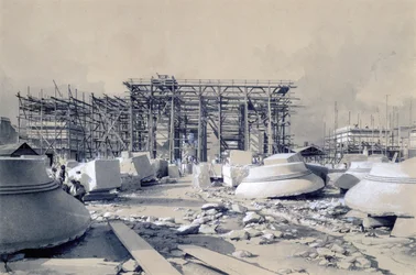 Konstruktion av Euston Arch, oktober 1837 (penna & bläck och tvätt på papper)