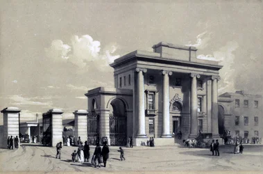 Ingång till Birmingham Station, september 1838 (penna & bläck och tvätt på papper)
