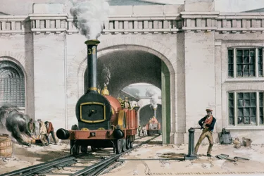 Ingången till Locomotive Engine House, Camden Town, London, 1839