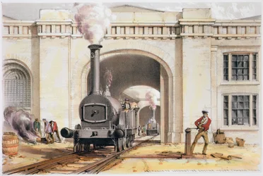 Ingång till lokmotorhuset, Camden Town, London, 1839