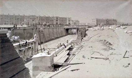 Hampstead Road Bridge, från Camden-sidan, 11 augusti 1836 (penna & bläck och tvätt på papper)