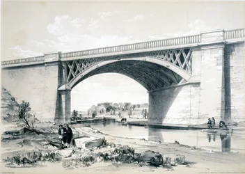 Nash Mill Bridge, nära Kings Langley, Hertfordshire, 1839