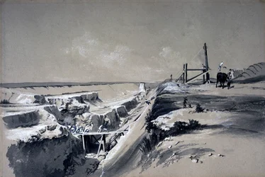 Tring Cutting, Hertfordshire, 1830-talet (penna & bläck och tvätt på papper)