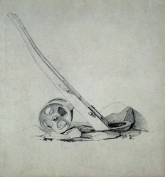 Lastbil, 1830-tal (penna & bläck och tvätt på papper)