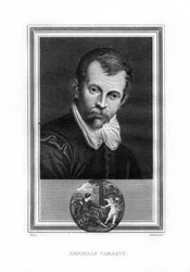 Annibale Carracci, italiensk barockmålare, 1825.