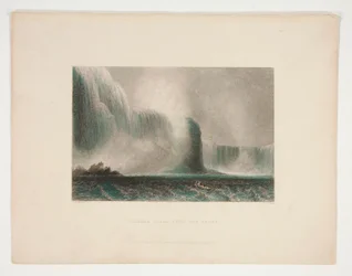 Niagarafallen från färjan, illustration för Nathaniel Parker Willis