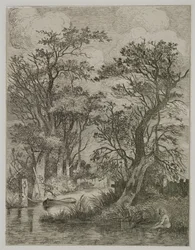 Riverscene, pub. av J. & W. Freeman, 1821