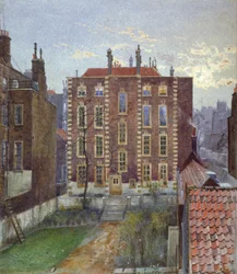 Hus på Austin Friars Street, City of London, 1881