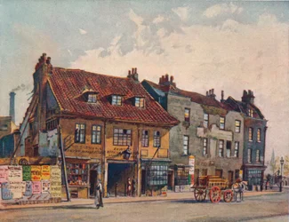Hus på West Side of Church Street, Lambeth, Lambeth Bridge Road, London, c1874 1926